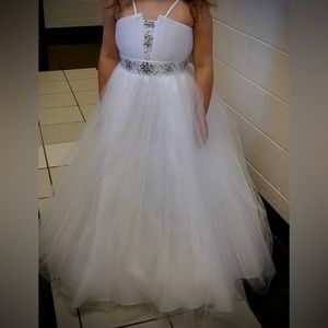 White Pageant Dress - Youth 10